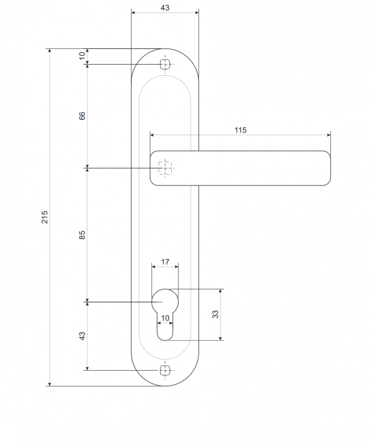 Ручки на планке Apecs HP-85.0101-AB