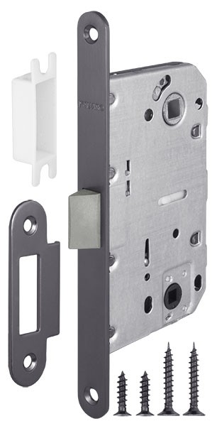 Защелка врезная Fuaro (Фуаро) PLASTIC P96WC-50 GR Графит